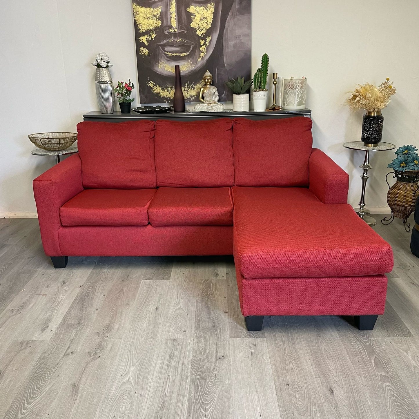 Canapé Sectionnel Rouge Réversible
