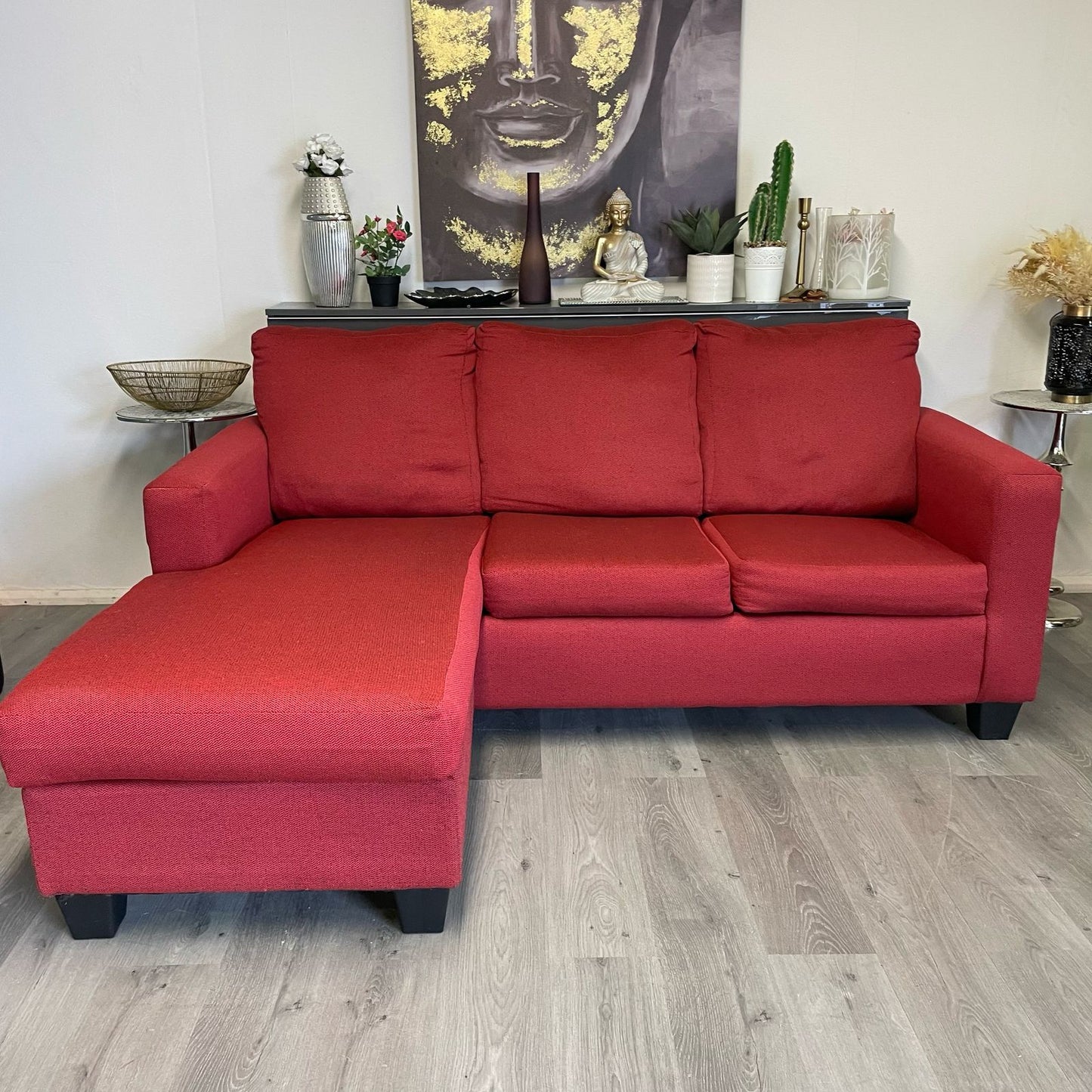 Canapé Sectionnel Rouge Réversible