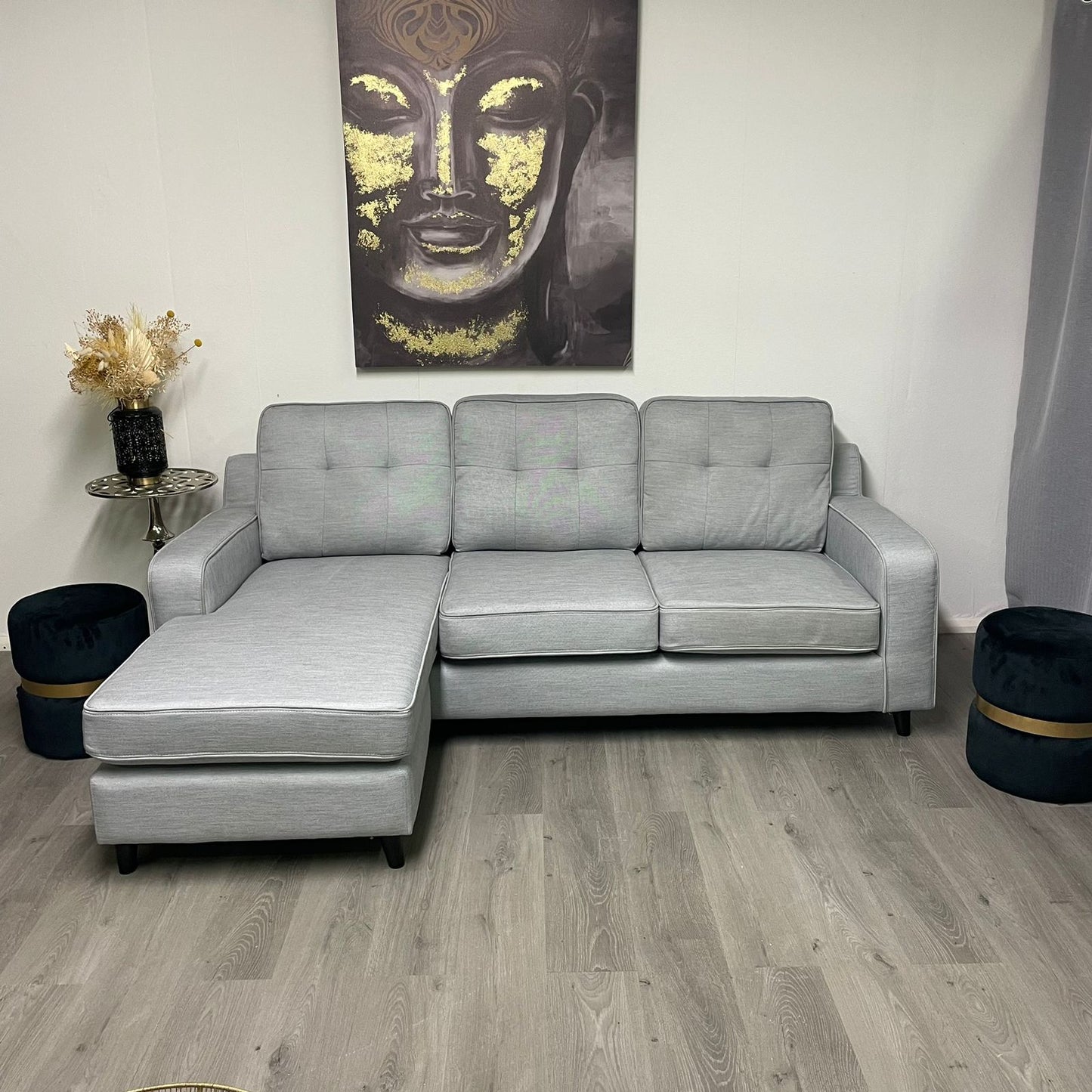 Sectionnel en Gris Jean Réversible Gauche-Droite