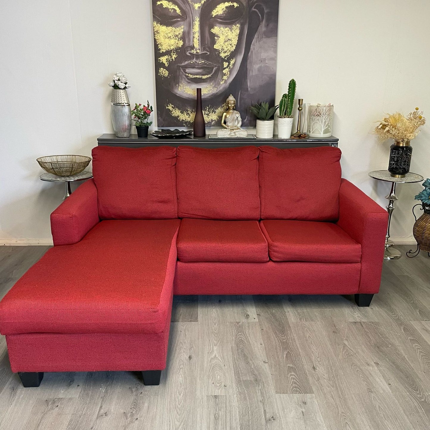 Canapé Sectionnel Rouge Réversible