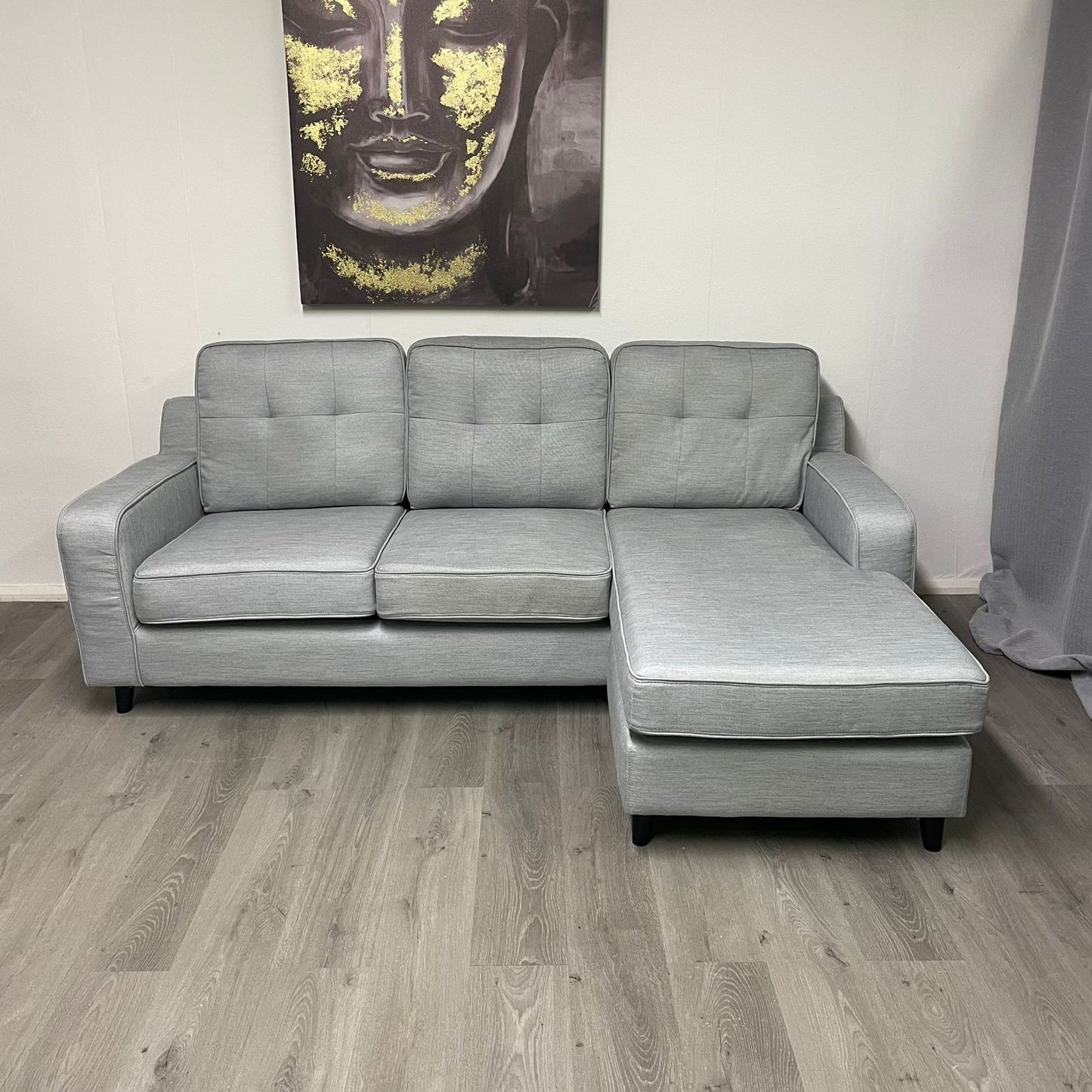 Sectionnel en Gris Jean Réversible Gauche-Droite