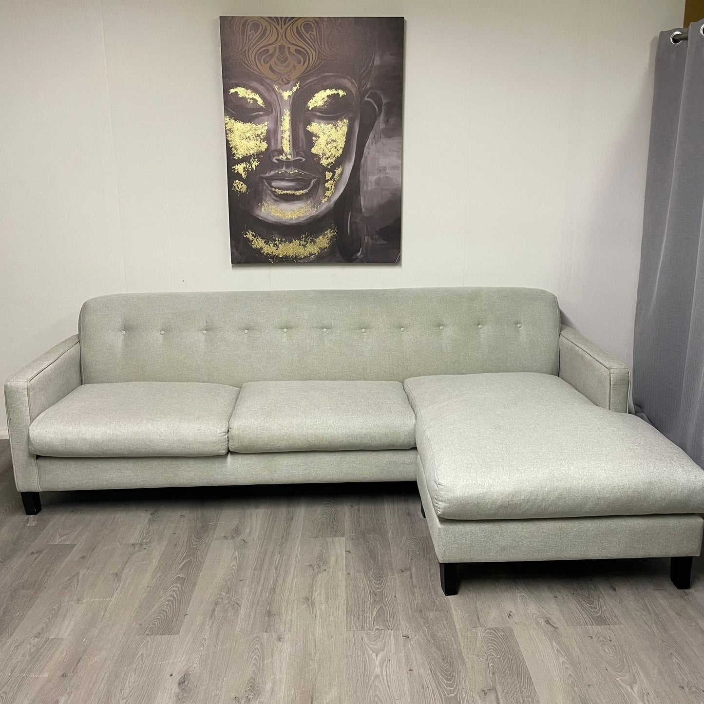 Grand canapé sectionnel gris