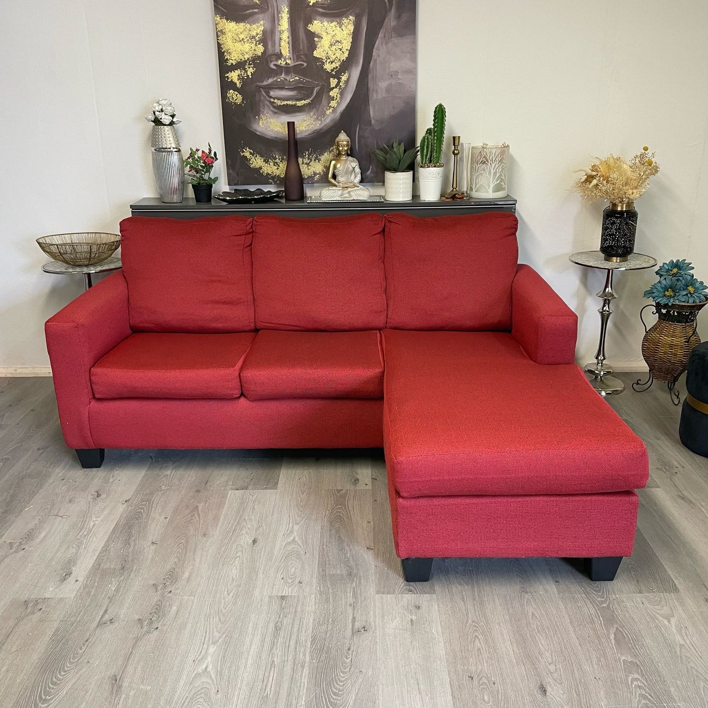 Canapé Sectionnel Rouge Réversible