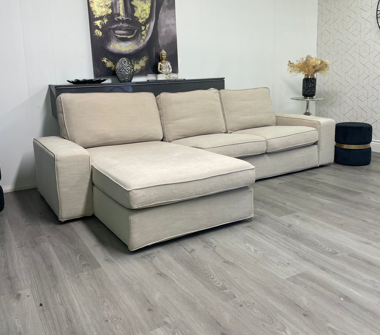 Canapé sectionnel Ikea Kivik beige