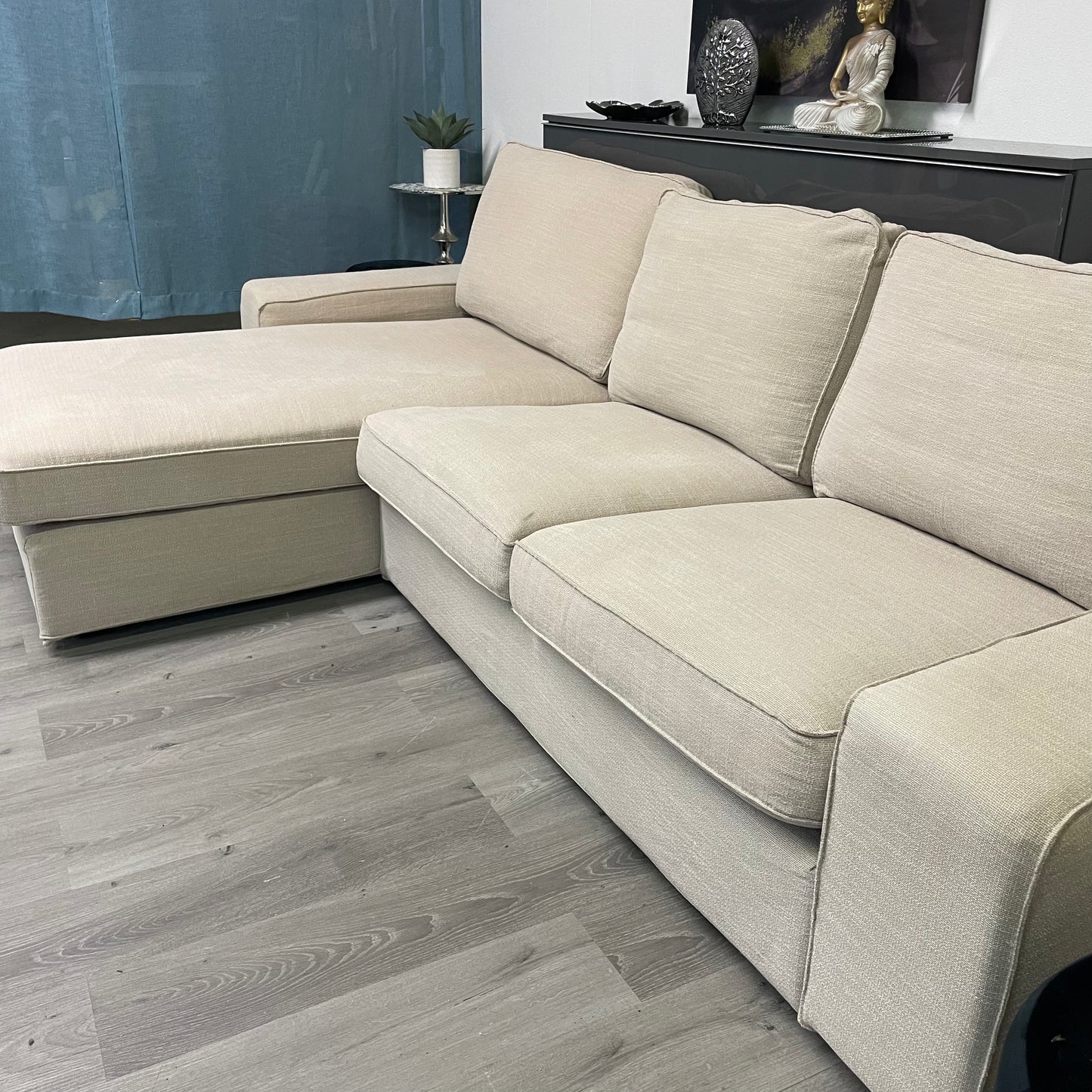 Canapé sectionnel Ikea Kivik beige
