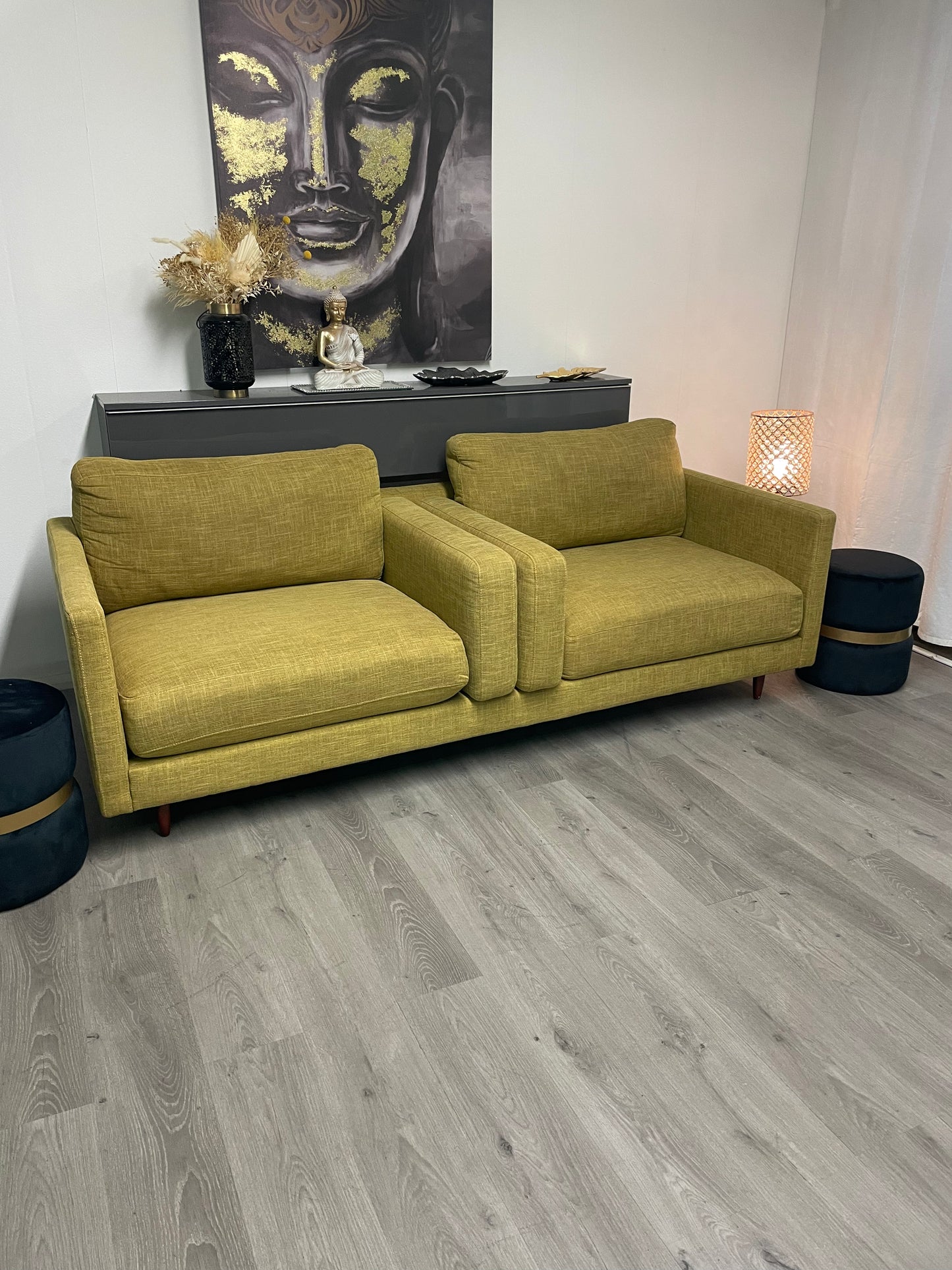 Canapé 3 places doré