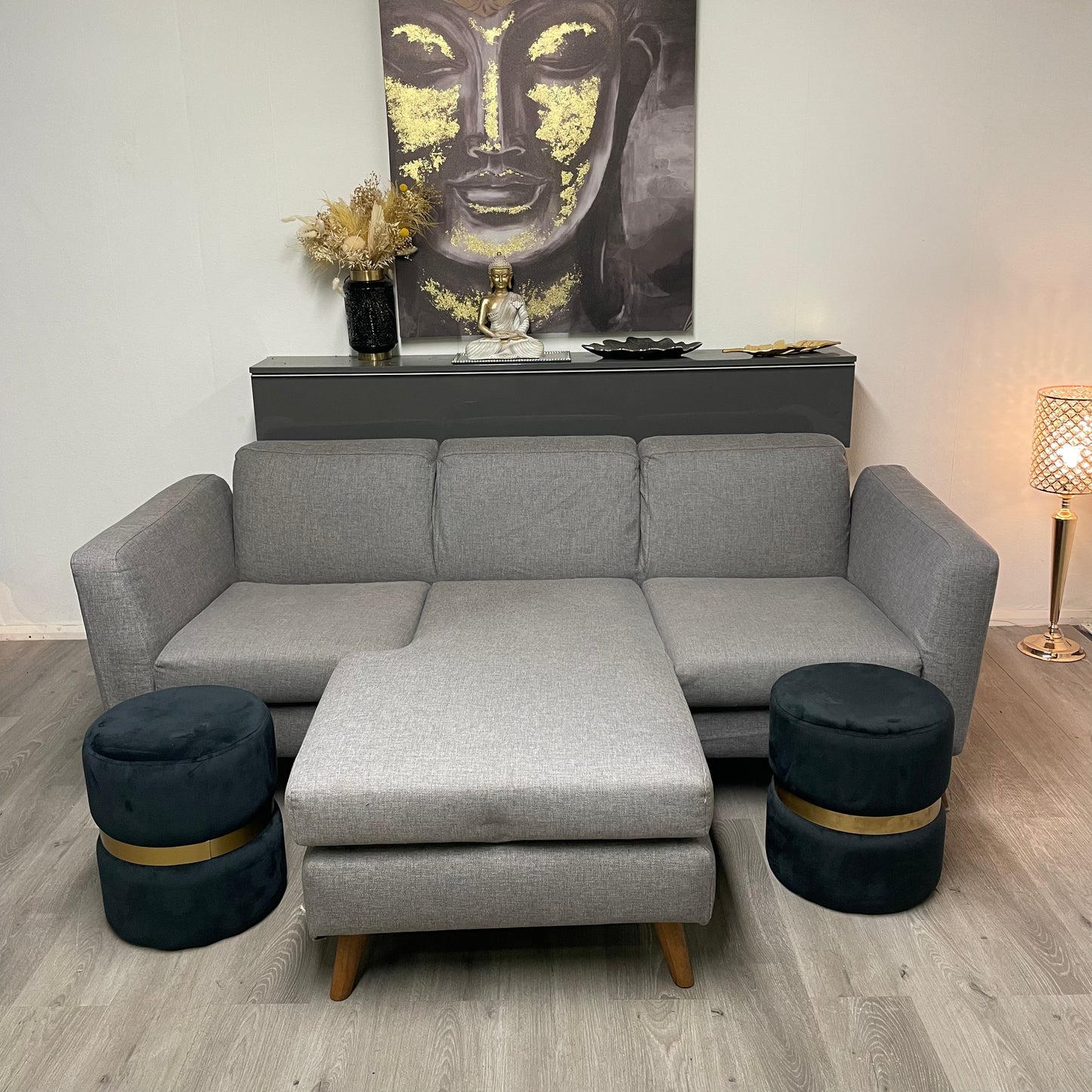 Sectionnel gris réversible linea natura