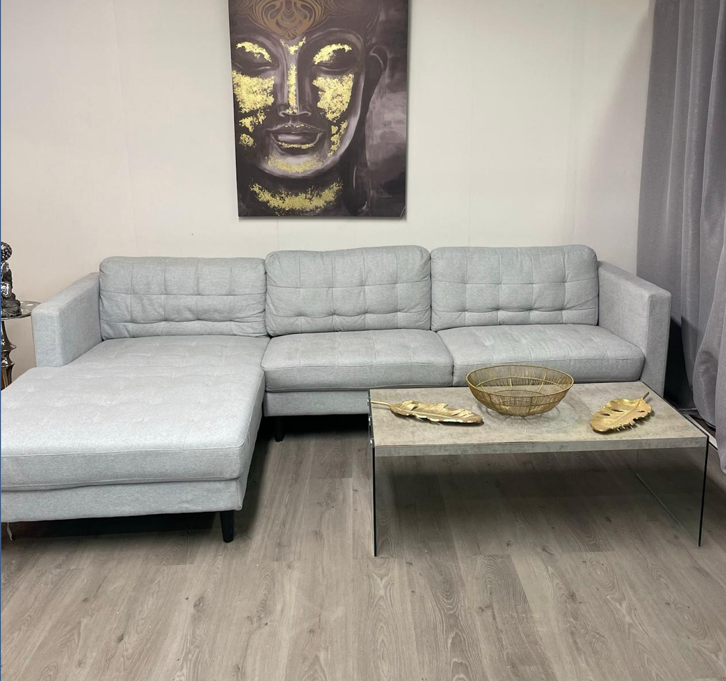 Canapé sectionnel gris clair