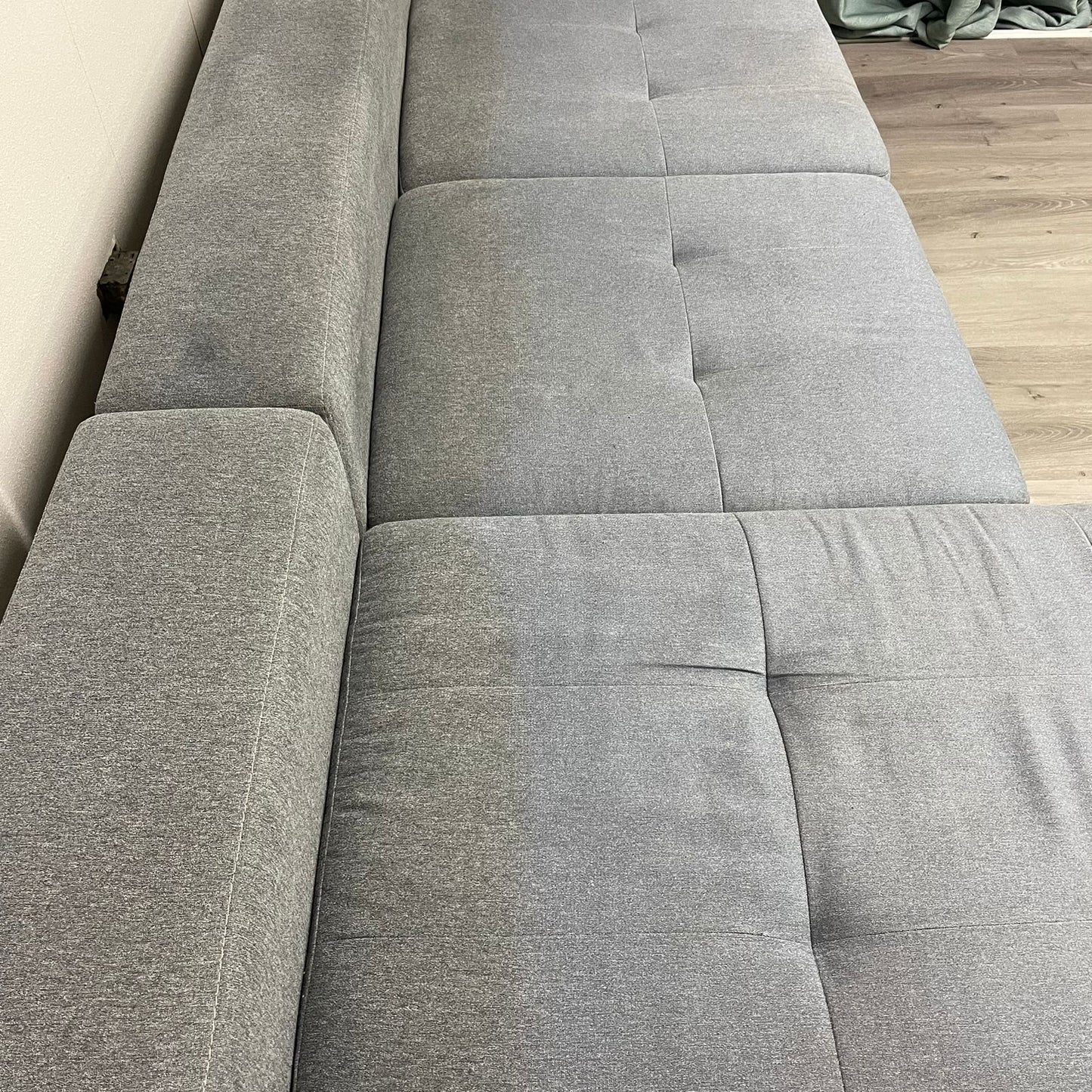 Elegant and Comfortable Grey Blue Sectional Sofa