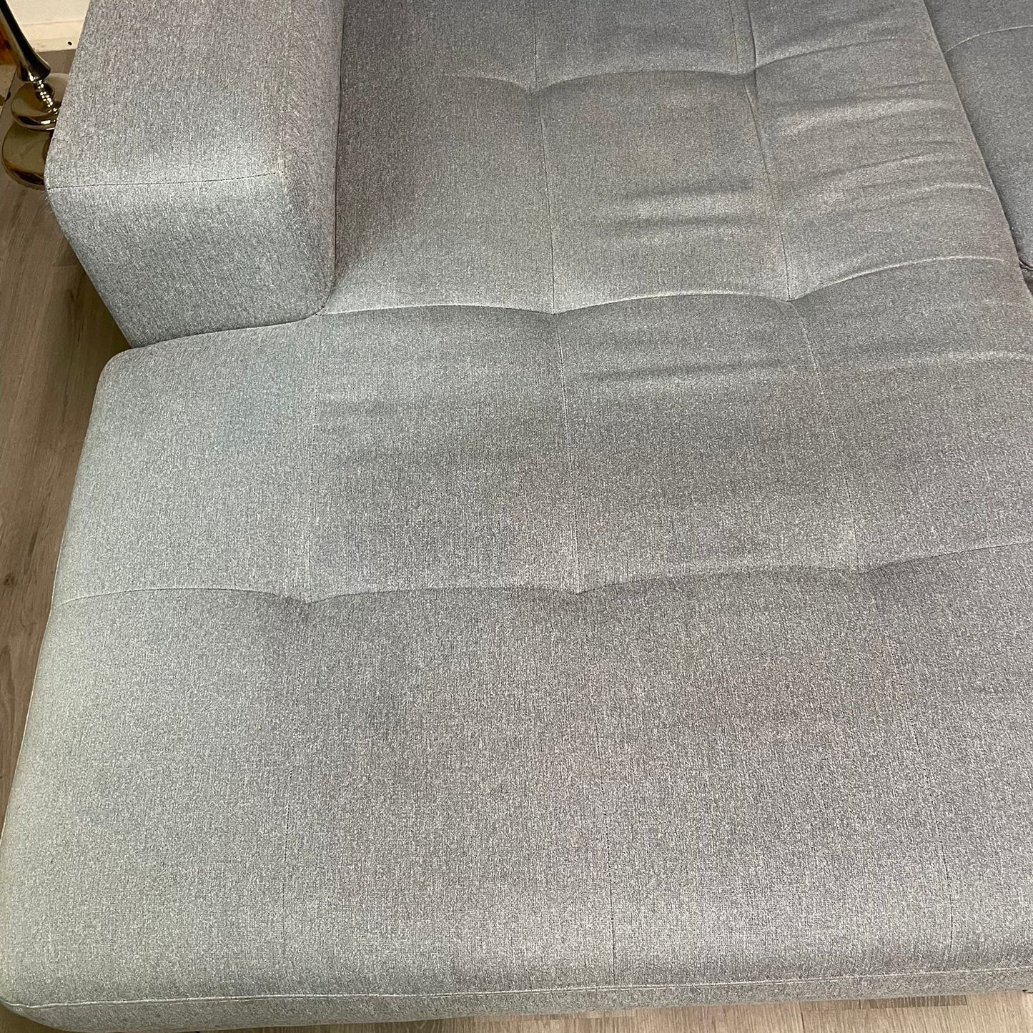 Elegant and Comfortable Grey Blue Sectional Sofa