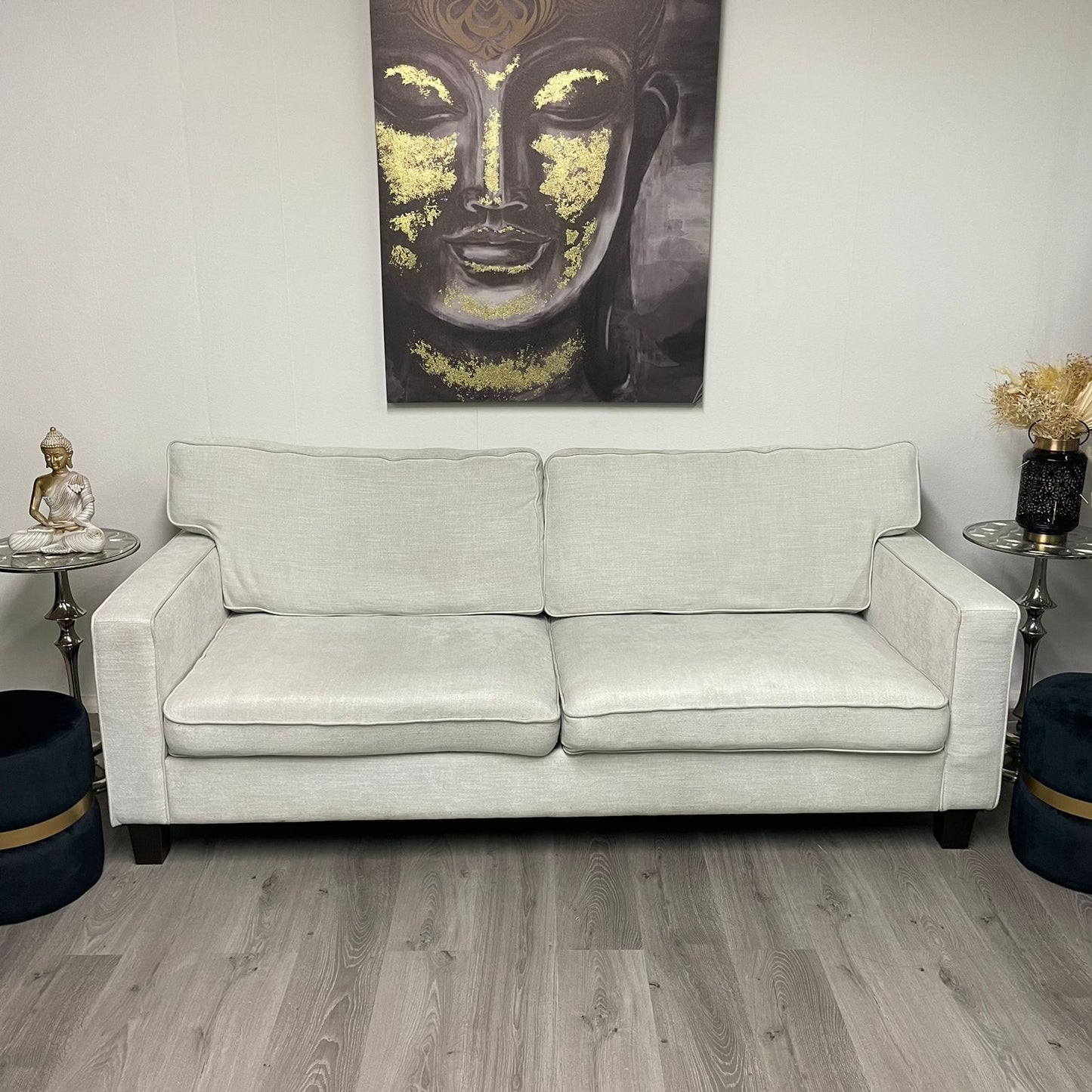 Elegant Structube 3-seater sofa in off-white