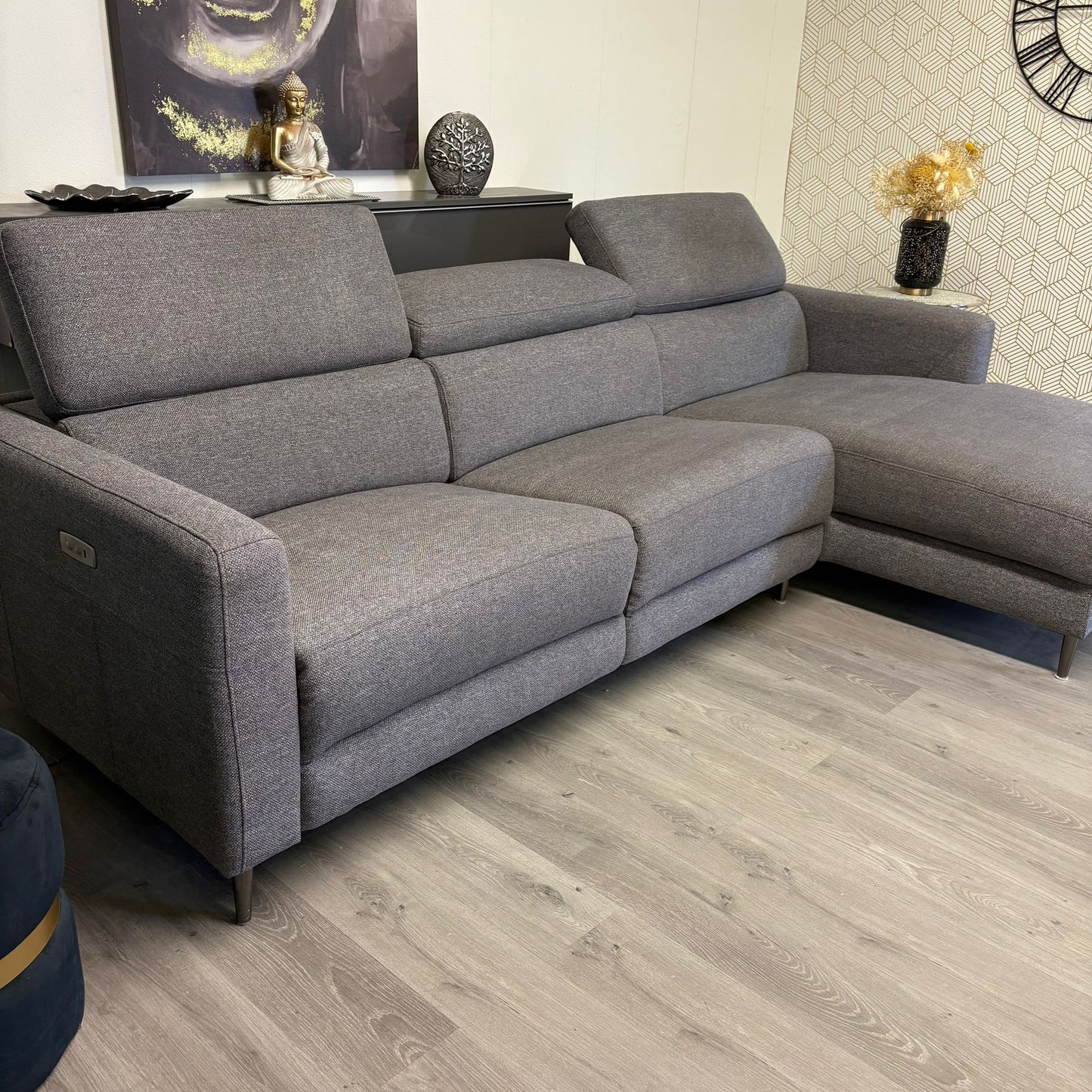 Canapé Sectionnel Gris Électrique