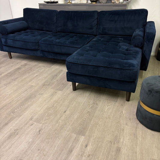 Canapé Sectionnel Bleu – Comme neuf