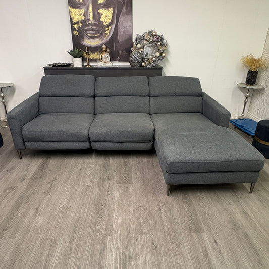 Canapé Sectionnel Inclinable Électrique Gris avec Appuis-tête Ajustables