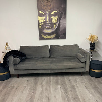 Gray velvet sofa sofa