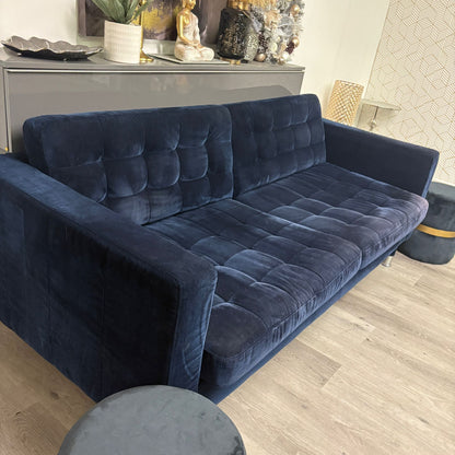 Canapé Trois Places IKEA MORABO Djuparp  en Tissu Bleu Foncé