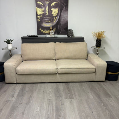 Canapé IKEA Kivik 3 places avec ottoman à rangement assorti en Beige