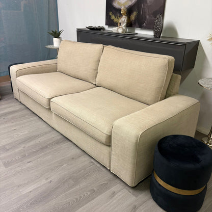 Canapé IKEA Kivik 3 places avec ottoman à rangement assorti en Beige
