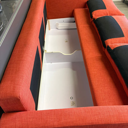Canapé-lit IKEA Friheten 3 places de couleur orange