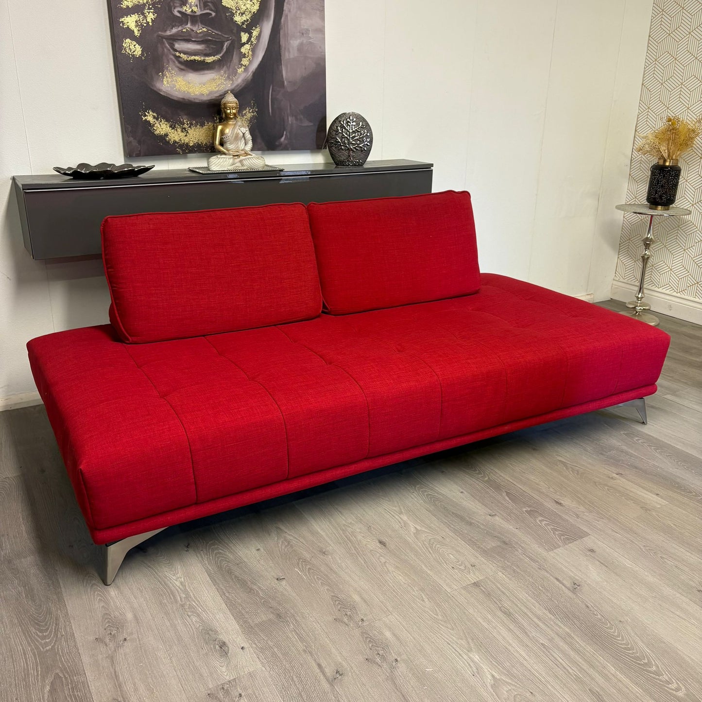 Ensemble de Canapés-lit Chameleon en tissu rouge vif