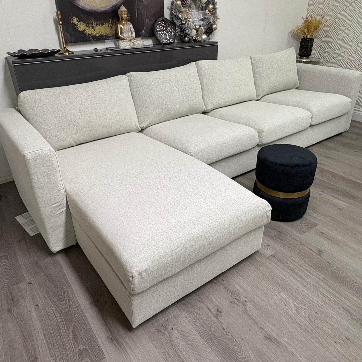 Canapé 4 places av méridienne IKEA FINNALA, Gunnared beige