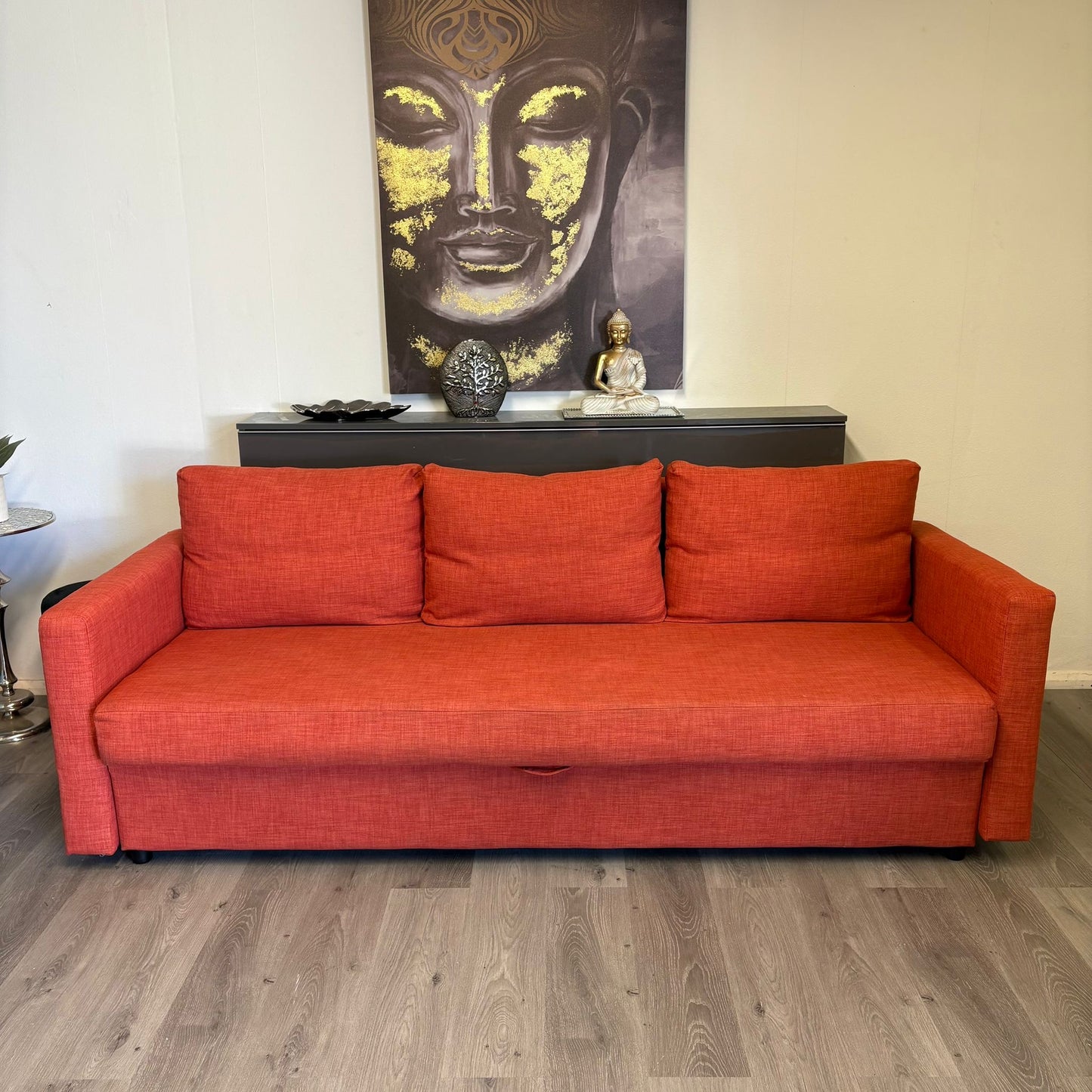 Canapé-lit IKEA Friheten 3 places de couleur orange