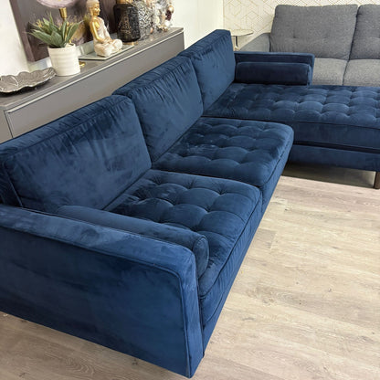 Canapé Sectionnel Bleu – Comme neuf