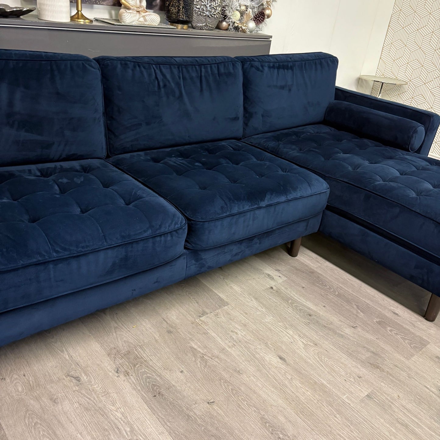 Canapé Sectionnel Bleu – Comme neuf