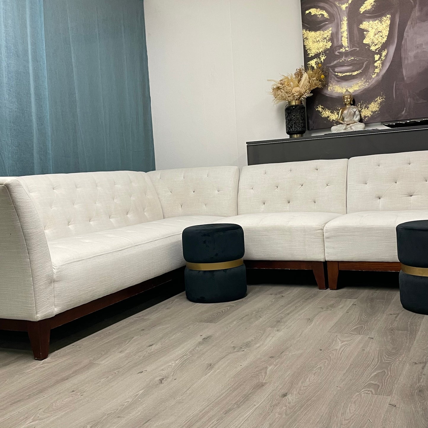 Ensemble de salon beige 8 places