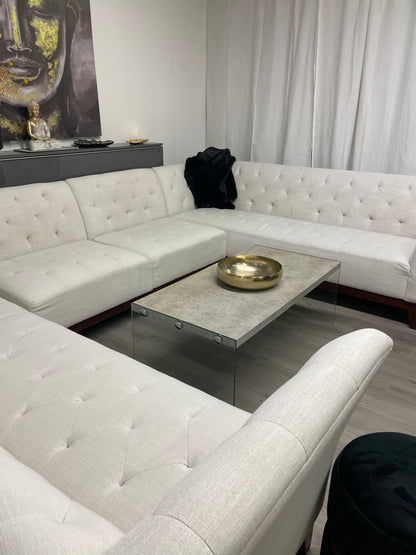 Ensemble de salon beige 8 places