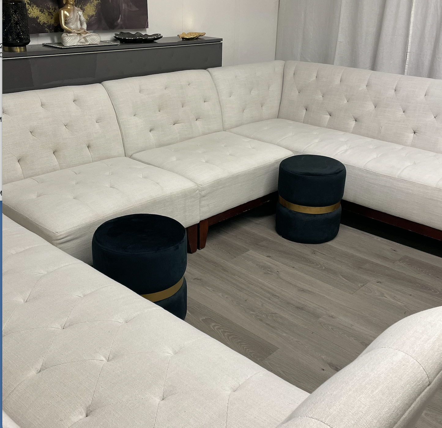 Ensemble de salon beige 8 places