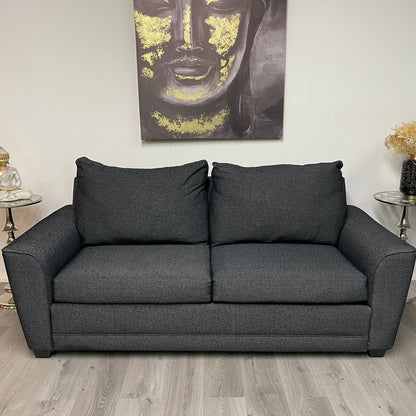 Canapé 2 Places en Tissu Gris Foncé