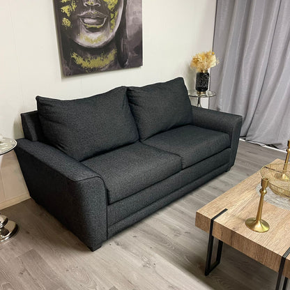 Canapé 2 Places en Tissu Gris Foncé