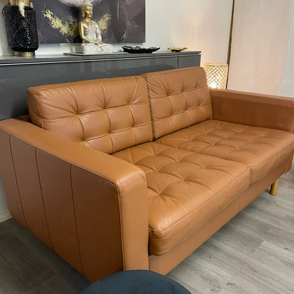Ikea morabo en cuir caramel- comme neuf