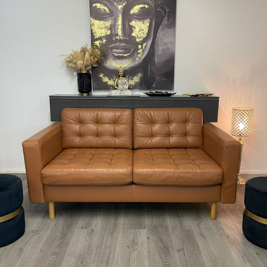 Ikea morabo en cuir caramel- comme neuf