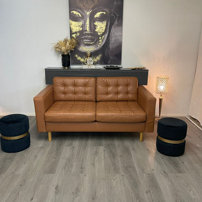 Ikea morabo en cuir caramel- comme neuf
