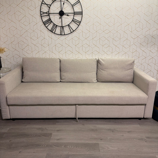 Canapé-lit IKEA Friheten 3 Places de Couleur Beige Clair
