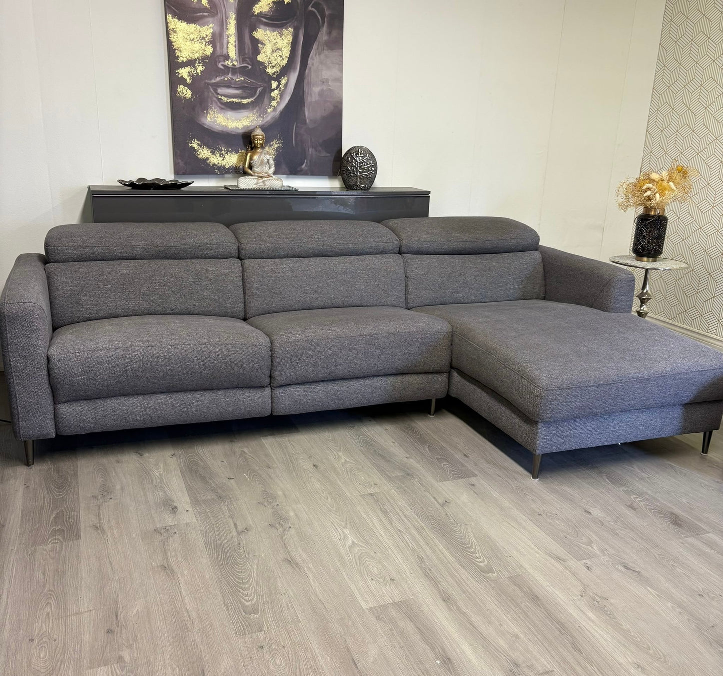 Canapé Sectionnel Gris Électrique