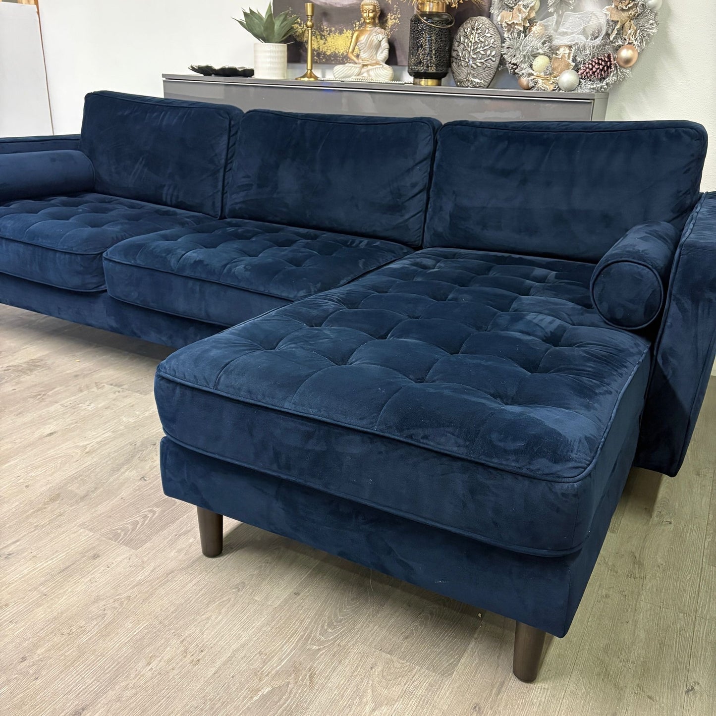 Canapé Sectionnel Bleu – Comme neuf