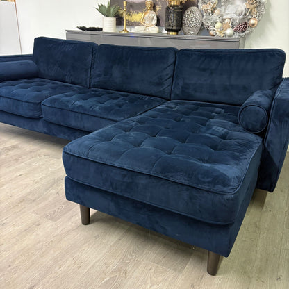 Canapé Sectionnel Bleu – Comme neuf