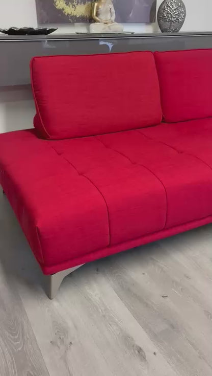 Ensemble de Canapés-lit Chameleon en tissu rouge vif